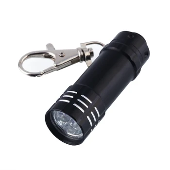 3 LED Mini Lanterna Camping Caminhadas ao ar livre de Caça da Liga de Alumínio da Tocha Portátil de Bolso Luz do Keychain com Bateria