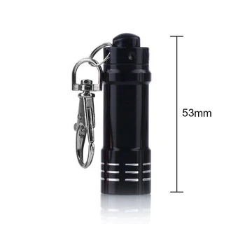 3 LED Mini Lanterna Camping Caminhadas ao ar livre de Caça da Liga de Alumínio da Tocha Portátil de Bolso Luz do Keychain com Bateria