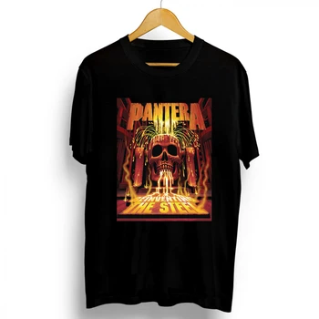 Pantera Logotipo 2021 T-Shirts Americana de Heavy Metal, a Banda de Rock Design da Capa de Algodão Tamanho XS-3XL Homens Verão Curto Mangas T-Shirt Gráfico