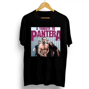 Pantera Logotipo 2021 T-Shirts Americana de Heavy Metal, a Banda de Rock Design da Capa de Algodão Tamanho XS-3XL Homens Verão Curto Mangas T-Shirt Gráfico