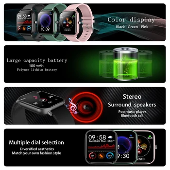 LIGE Novos Homens Inteligentes Relógio de Pulseira de Homens, Mulheres, Esporte Relógio Monitor Cardíaco Monitor de Sono de Chamada Bluetooth Smartwatch por telefone