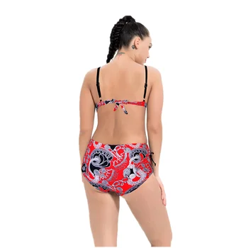 Plus Size moda praia Biquíni para Peito Grande de Mulheres de Cintura Alta Maiô para Gordinhas Biquínis Mujer Push-Up Nadar maiô 8XL