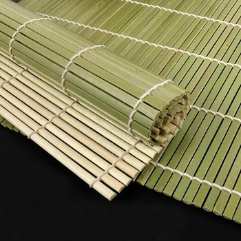 Eco-amigável sushi ferramentas rolo de Bambu Rolando conjunto de Tapetes de Rolo Handmake Bamboo Sushi Esteira de Decisões do Kit -verde