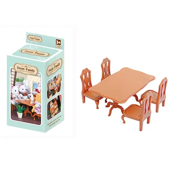 A Simulação Em Miniatura Cadeira Da Mesa De Jantar, Móveis Para Crianças Bonecas Crianças Do Quarto Do Bebê Brincar De Faz De Conta Brinquedos Para Meninas Como Presente