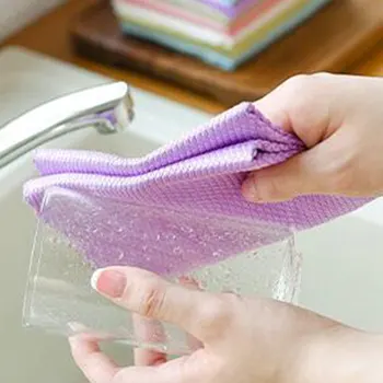 Acessórios da cozinha Eficiente Escala de Peixes Limpe Pano de Tabela de Limpeza, Pano de Limpeza Utilizados para a Limpeza de Vidro de Anti-gordura Limpeza de Trapos