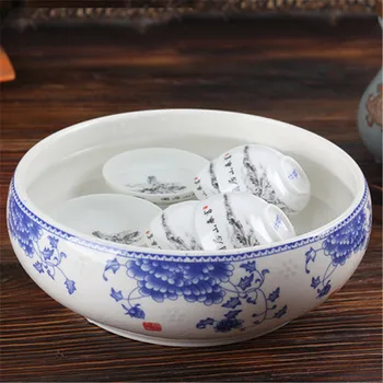 Água grande tigela de chá de chá cerâmica conjunto de acessórios de porcelana Chinesa de mesa de chá bacia 1pc