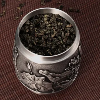 Lata de Metal Caixa de Frascos para Larg Selado Vintage Chá de Armazenamento Podem Chá de Açúcar e Café da Vasilha Caja Para Te Chinês Jar AC50TE