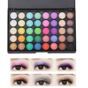 Matte Sombra Shimmer Paleta de 40 Cores do arco-íris Sombra de Longa Duração Impermeável Pó de Sombra de Olho Maquiagem TSLM1