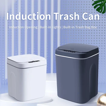 Smart Lata De Lixo De Casa Inteligente Escaninho Waste Da Indução De Lixo Em Balde Bateria De Reciclagem De Latas De Cozinha, Casa De Banho Eco-Amigável
