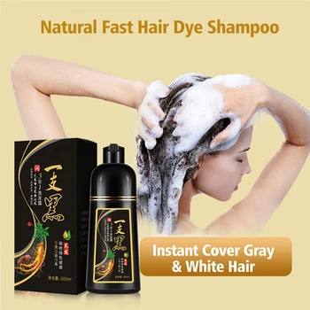 500ML Natural, Macio e Brilhante Marrom Dourado Tintura de Cabelo Shampoo Vinho Vermelho Roxo Cor de Cabelo Shampoo Preto Cinza Remoção do Cabelo para Homens Mulheres
