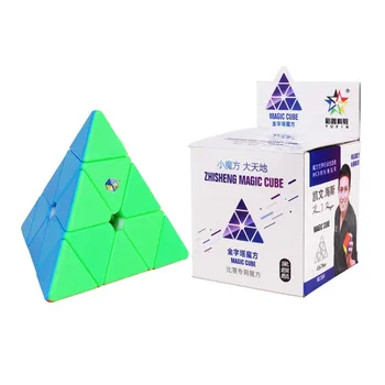 YUXIN Preto Kirin MAGIA Neo CUBO 3x3 Pirâmide Stickerless CUBO Cubo Mágico Quebra-cabeça de Brinquedos Brinquedos Para Crianças de Presente