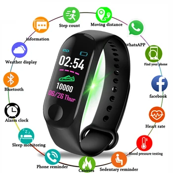 M3Plus Esporte Smart Pulseira Bracelete Pulseira de Homens SmartBand Chamada de frequência Cardíaca de Fitness Tracker M3 Plus Smart Watch Para IOS Android