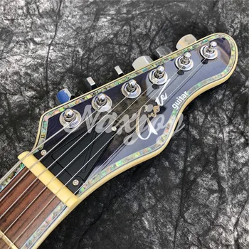 Grote Jade Guitarra Explosão de Bordo 6 Seqüência de Guitarra Elétrica com Abalone Ligação F hols,Fotos Reais