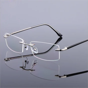 Os homens de Negócio da Liga Titanium sem aro Moldura para Miopia ou Hipermetropia Prescrição Armações de Óculos ,Mulheres sem moldura Óculos F866