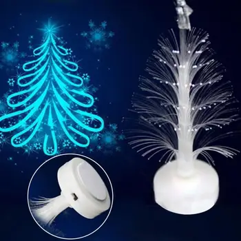 POTENCO DC5V LED de Fibra de Luz do USB Multi-Cor da luz de presença Lâmpada de Árvore de Natal para Crianças de Presente de Natal Lâmpadas de Festa Decoração de Casa