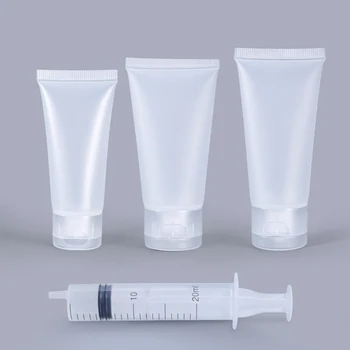 50PCS de 50ML Macio Tubos Vazios Squeeze Garrafas de Viagem garrafa Reutilizável Cosmético para Loção Shampoo