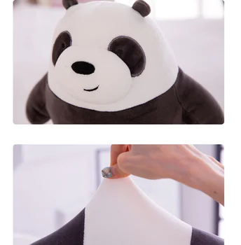 3pcs/set 10,5 cm Kawaii de Pelúcia Recheado Urso de Pelúcia Boneca Cinza Branco Urso Panda Brinquedos Animais filhos de Bebê de Presente de Aniversário