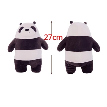 3pcs/set 10,5 cm Kawaii de Pelúcia Recheado Urso de Pelúcia Boneca Cinza Branco Urso Panda Brinquedos Animais filhos de Bebê de Presente de Aniversário