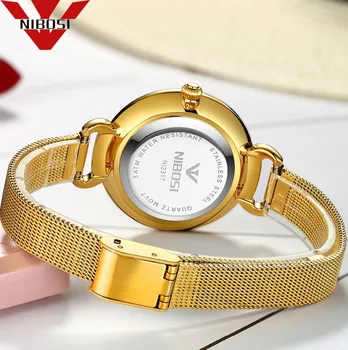 NIBOSI de Luxo do Diamante Relógios de Senhoras 2021 Marca de Topo da Mulher Moda Quartzo Relógio de Pulso de Ouro de Rosa do Bracelete Relógio Para Mulheres
