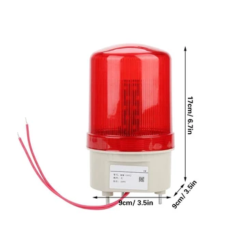 Industrial Piscar de Som Luz de Alarme,BEM-1101J 220V Vermelho LED Luzes de Advertência Acousto-Óptica, Sistema de Alarme Girando a Luz de Emergência