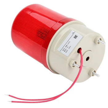 Industrial Piscar de Som Luz de Alarme,BEM-1101J 220V Vermelho LED Luzes de Advertência Acousto-Óptica, Sistema de Alarme Girando a Luz de Emergência
