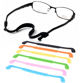 4Pcs de Cor Ajustável de Silicone Elástico Óculos de Tiras de Óculos de sol a Cadeia de Esportes Anti-Derrapante Cadeia de Óculos de Cordas Banda de Suporte para os cabos