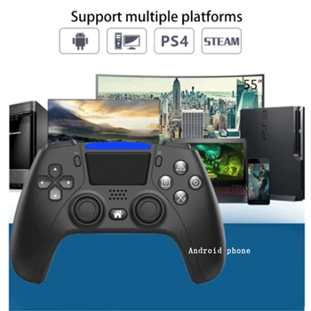 Bluetooth sem Fio Duplo de Choque 4 Consolas de jogos Apoio de 6 Eixos, Sensores de Pressão Gamepad com o alto-Falante Para PS4/Telefone Android/PC