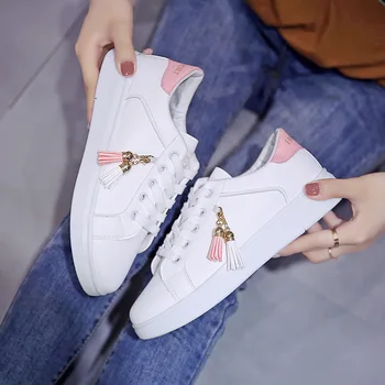 De malha branca, sapatos de senhoras moda respirável sapatos alunos coreano casuais sapatos de sapatos esportivos, sapatos sapatos de mulher G28