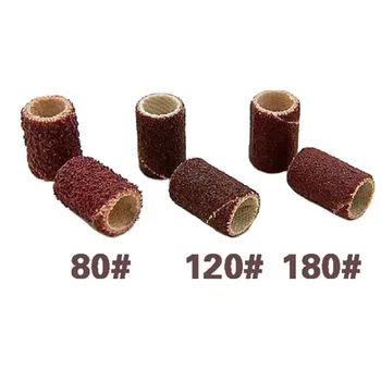20-50Pcs Tambor Lixar Kit 80# 120# 180# Unhas Broca Abrasiva Ferramentas Dremel Acessórios Lixa Haste de Ferramentas rotativas