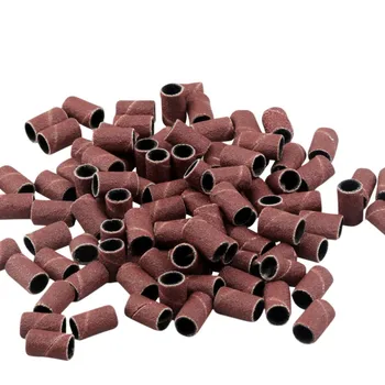 20-50Pcs Tambor Lixar Kit 80# 120# 180# Unhas Broca Abrasiva Ferramentas Dremel Acessórios Lixa Haste de Ferramentas rotativas