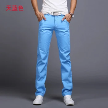 2021 Primavera, outono Novo Casual Calças dos Homens do Algodão Slim Fit Chinos de Moda de Calças Masculina Roupas de Marca de 8 cores Plus Size 28-38