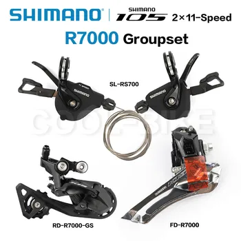 SHIMANO 105 RS700 + R7000 Grupo R7000 Desviadores ESTRADA de Bicicleta Alavanca de Mudança + Desviador Dianteiro + Desviador Traseiro SS GS
