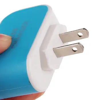LED Triplo Portas USB Portátil Viagens dos EUA Plug Casa Adaptador de Alimentação de Parede Carregador de economia de Tempo de Acessórios do Telefone Móvel