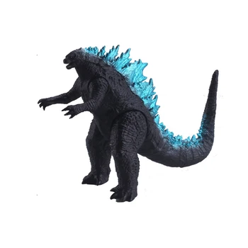 GodzillaS Rei dos Monstros de Borracha Macia 24cm Boneca, Figura de Ação de PVC de Brinquedos Feitos à Mão o Modelo de Fúria do Monstro Dinossauro Conjunto de bens Móveis Modelo