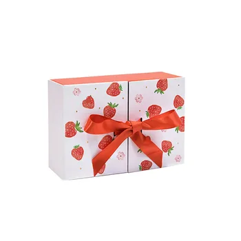 AVEBIEN 2021 Produto Novo Caixa de Presente de empacotamento Criativo, Romântico Flor Caixa Simples de Morango Padrão de Dom Boxs сумка упаковка
