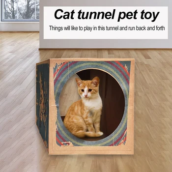 Dobramento de Gatinho Gato Túnel Tubo de Papel Ondulado Dobra Pequeno animal de Estimação Brinquedo Engraçado Interior para o Exterior Gato de Estimação de Formação de Brinquedo para Gato Coelho