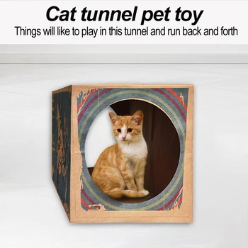 Dobramento de Gatinho Gato Túnel Tubo de Papel Ondulado Dobra Pequeno animal de Estimação Brinquedo Engraçado Interior para o Exterior Gato de Estimação de Formação de Brinquedo para Gato Coelho