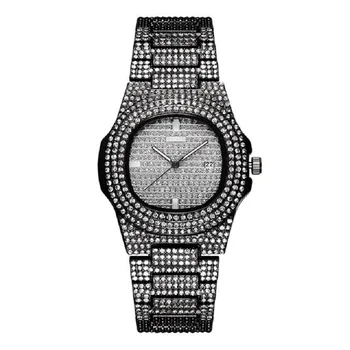 2020New luxo strass pulseira relógio de senhoras de diamante de moda para senhoras rosa de ouro vestido de relógio de aço inoxidável do relógio de cristal de relógio