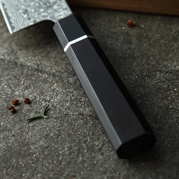 XINZUO de 8,5 polegadas Pro Facas de Chef Japonês Aço Damasco com Alto teor de Carbono do Aço Inoxidável Vegetal Faca Santoku Faca de Cozinha Marca