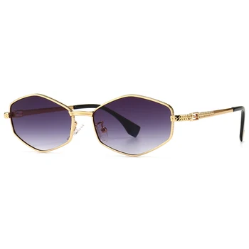 Peekaboo de metal dourado óculos de sol retro, com cadeia rombo de moda masculina óculos de sol para mulheres uv400 amarelo marrom 2022 itens para presente