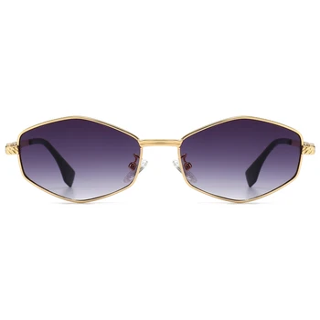 Peekaboo de metal dourado óculos de sol retro, com cadeia rombo de moda masculina óculos de sol para mulheres uv400 amarelo marrom 2022 itens para presente