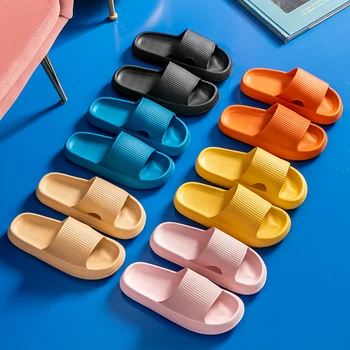 Macia em EVA antiderrapante Sapatos da Moda Grosso Plataforma Mulheres Homens Chinelo Interior de casa de Banho de Chinelo Casa de Chão de Slides Senhoras Sapatos de Verão