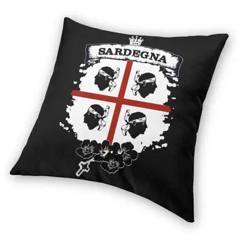 Sardenha Bandeira Quatro Mouros Capa de Almofada 40x40 Decoração de Impressão Itália Sardegna Brasão de Armas Jogar Travesseiro Caso para a Sala de