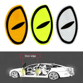 2Pcs/par Reflexiva de Segurança Aviso de Fita a Etiqueta do Carro Carro Reflexivo Adesivo Adesivo de Carro Tiras Reflexivas Auto Moto Caminhão