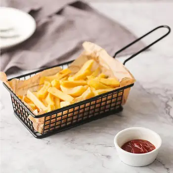 Mini batatas Fritas Cesta de Alimentos Balde de Snack de Batata Chips Barril Recipiente de Louça Servir para frituras Para a Cozinha