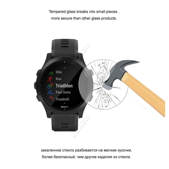 Para Garmin Forerunner 945 Smart Watch Protetor de Tela de Proteção de Vidro Temperado Filme à prova de Explosão