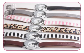 2021 Moda Womens Relógios Gato Bonito De Couro Falso Relógio Quartzo Analógico Casal Watch Presente Montre Femme Zegarek Damski
