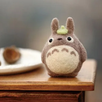Não Terminou Senti Kit de desenho animado Bonito Totoro Feltragem de Lã de Brinquedo Boneca de Feltro de Lãs Picado de Kits DIY Pacote Não-Acabados Para Mulheres Meninas