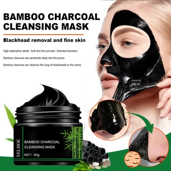 Carvão De Bambu Nariz Removedor De Cravo Máscara Esfoliante Facial Encolher Poros De Tratamento De Acne, Peeling Gel Para O Rosto De Limpeza Profunda