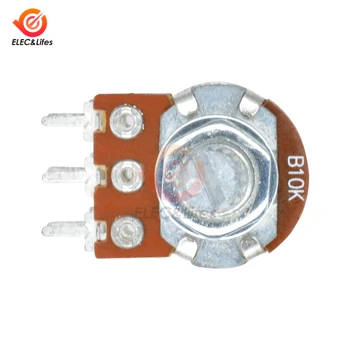 5PCs B10K 6PIN Potenciômetro giratório WH148 15mm de 6 Pinos Ajustáveis Mudar Potenciômetro Botão de 10K ohm para Arduino